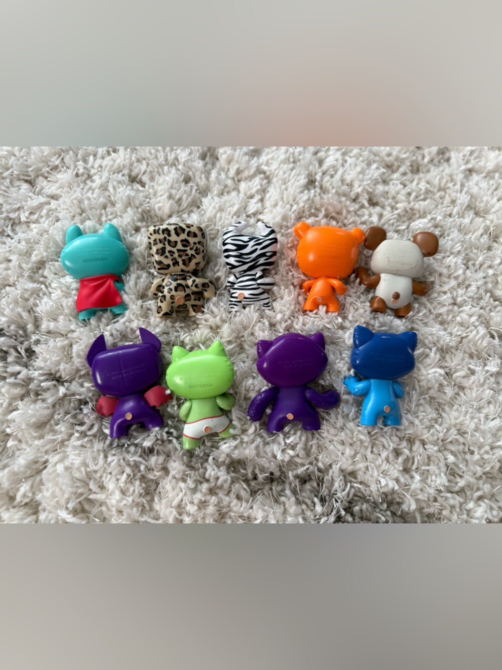 Uglydoll Mini Plastic Multicolor Collectible Figurine Bundle Lot 9 Animals Theme - Picture 5 of 5
